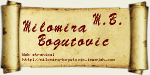 Milomira Bogutović vizit kartica